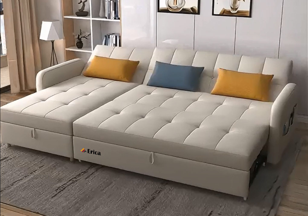 GIƯỜNG SOFA ĐA NĂNG ERICA - LX1 TRẮNG SỮA