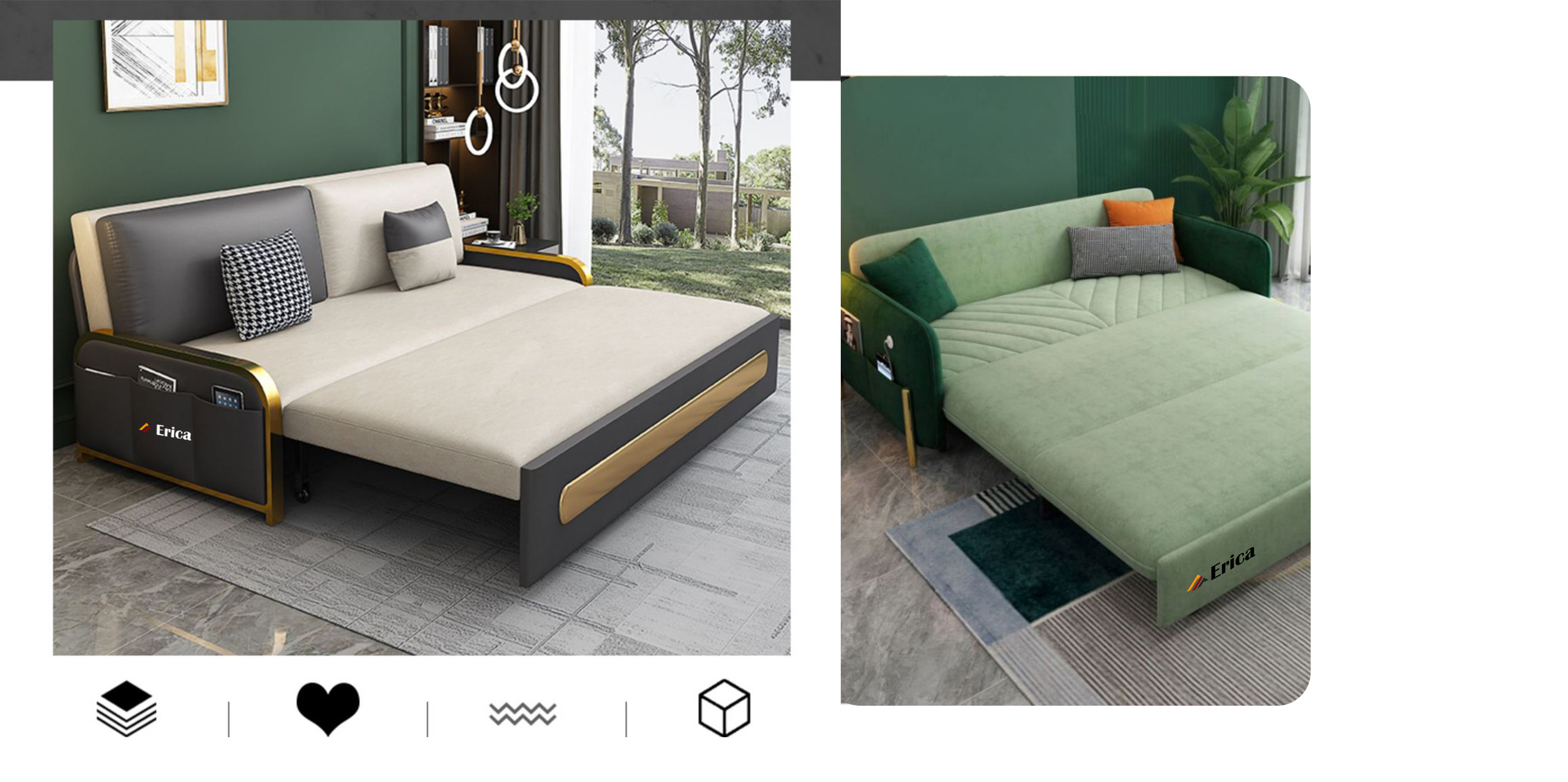 5 MẪU SOFA GIƯỜNG GẤP PHONG CÁCH BẮC ÂU ĐƠN GIẢN MÀ ĐẸP CHO KHÔNG GIAN NHÀ BẠN