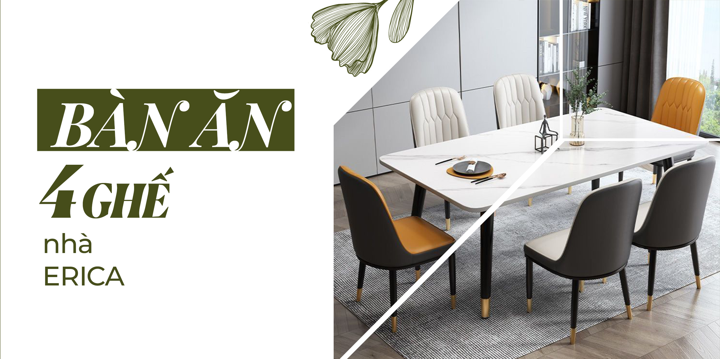 5+ BỘ BÀN ĂN 4 GHẾ CÓ MỨC GIÁ TỐT &amp; CHẤT LƯỢNG TUYỆT VỜI CỦA NHÀ ERICA