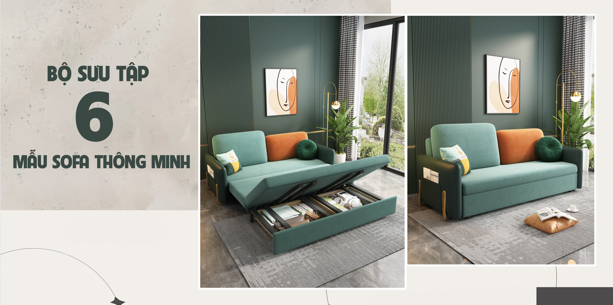 BST 6 MẪU SOFA THÔNG MINH GIÁ RẺ 2 CHỖ NGỒI TUYỆT ĐẸP CHO KHÔNG GIAN NHÀ BẠN