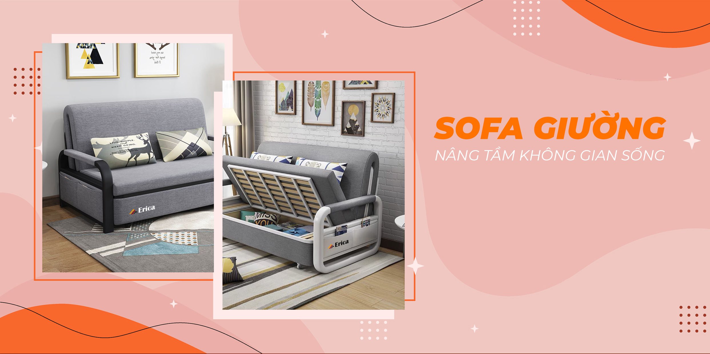 GHẾ SOFA GIƯỜNG NÂNG TẦM KHÔNG GIAN SỐNG, AI YÊU NỘI THẤT THÔNG MINH ĐỀU PHẢI BIẾT